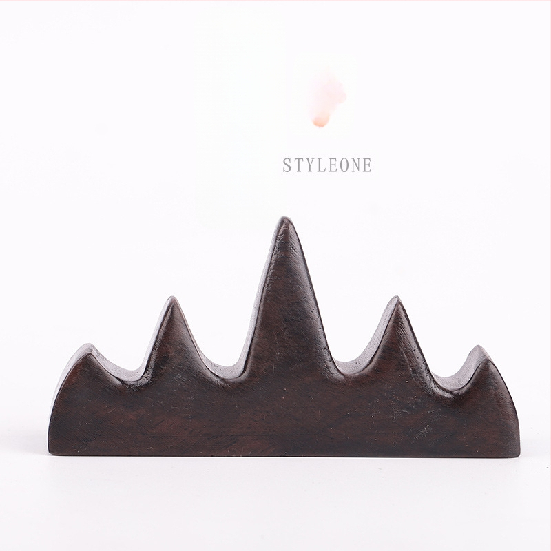 Medinis rašiklio ir šepetėlio laikiklis, Five Finger Mountain modelis, prekės kodas 521, kaligrafijos aksesuaras, pritaikymas galimas