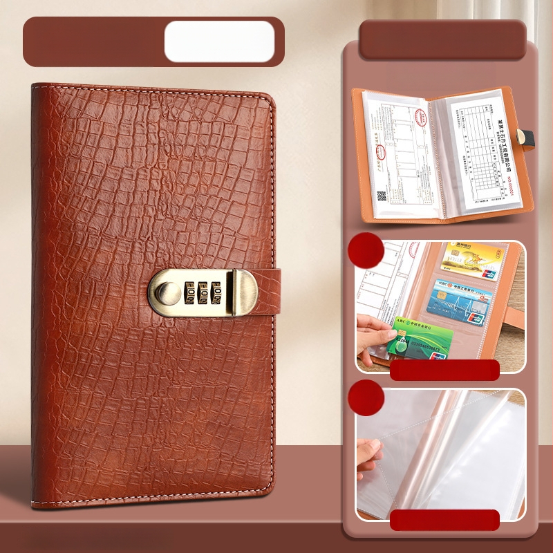 Hongyang krokodilo rašto slaptažodžio pinigų knygelė, PU medžiaga, modelis 11, logotipo spausdinimas įmanomas