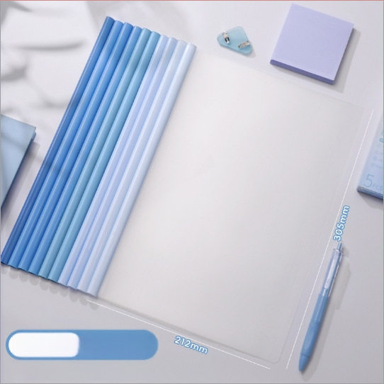 Dokumentų byla su traukimo strypo klipu, PP medžiaga, sustiprinta konstrukcija, logotipo spausdinimo galimybė