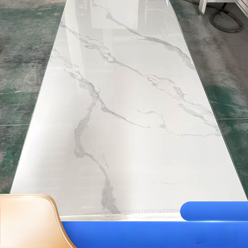 UV aukštos blizgesio sienų plokštė, marmuro imitacija, medžiaga akmuo-plastikas, storis 2/2,5/2,8/3 mm, modelis 10, stiliai: plokščias, Naujas Kinų stilius, šiuolaikinis minimalistinis, lengvas prabangus