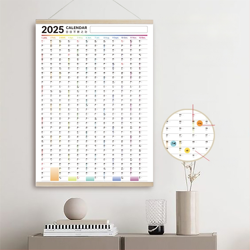 Sienos kalendorius savarankiškumui, kietas viršelis, specialus popierius, visas metus, paprastas ir šiuolaikiškas dizainas