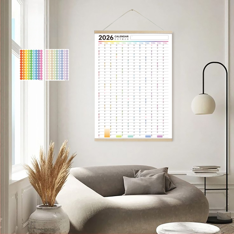 Sienos kalendorius savarankiškumui, kietas viršelis, specialus popierius, visas metus, paprastas ir šiuolaikiškas dizainas