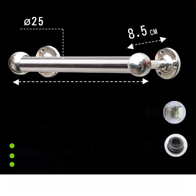 Storas ir ištiesta rankšluosčio lazda iš 304 nerūdijančio plieno, vonios kambariui, CE sertifikatas, viena lazdelė, prekės ženklas Kuyi