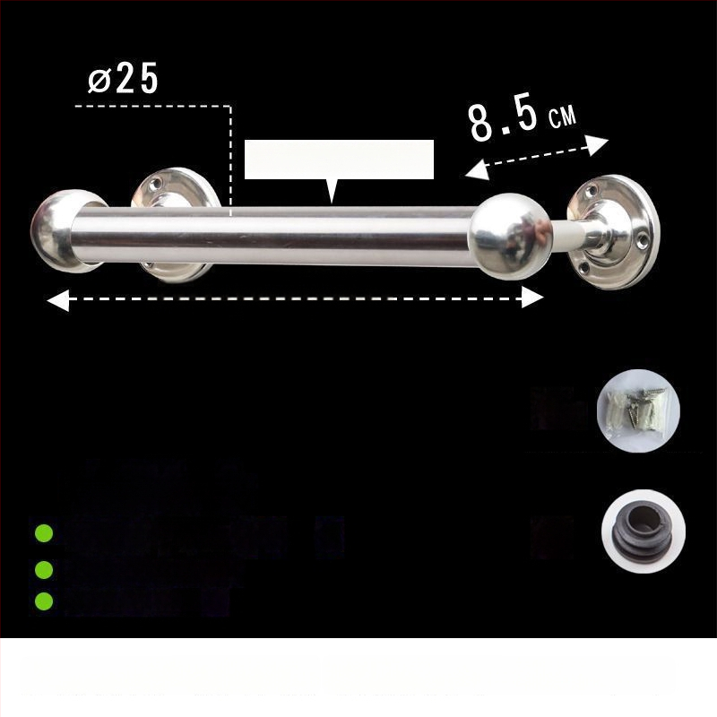 Storas ir ištiesta rankšluosčio lazda iš 304 nerūdijančio plieno, vonios kambariui, CE sertifikatas, viena lazdelė, prekės ženklas Kuyi