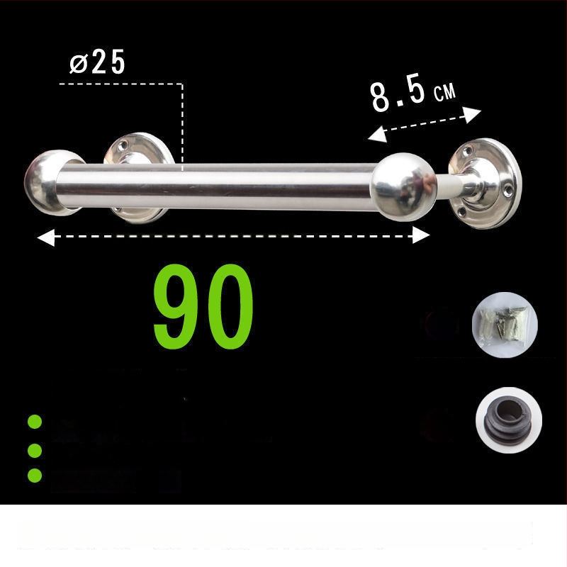 Storas ir ištiesta rankšluosčio lazda iš 304 nerūdijančio plieno, vonios kambariui, CE sertifikatas, viena lazdelė, prekės ženklas Kuyi
