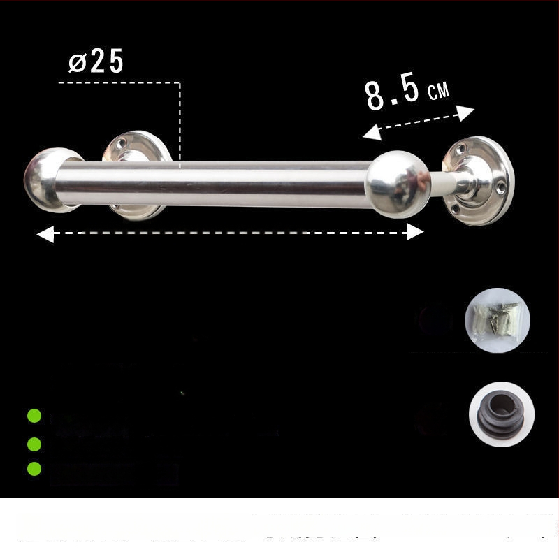 Storas ir ištiesta rankšluosčio lazda iš 304 nerūdijančio plieno, vonios kambariui, CE sertifikatas, viena lazdelė, prekės ženklas Kuyi