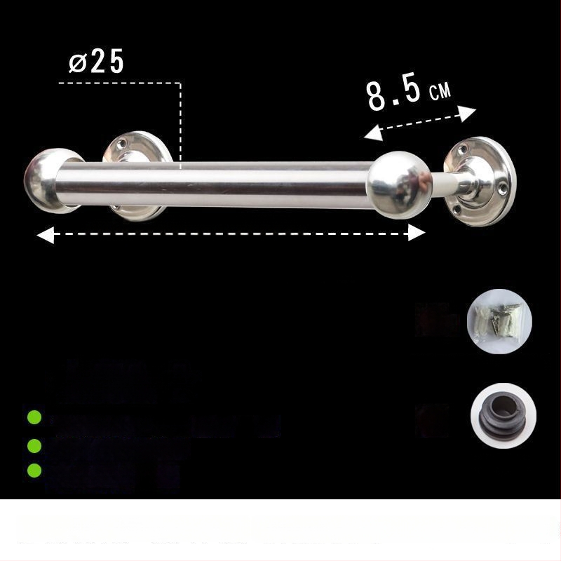 Storas ir ištiesta rankšluosčio lazda iš 304 nerūdijančio plieno, vonios kambariui, CE sertifikatas, viena lazdelė, prekės ženklas Kuyi