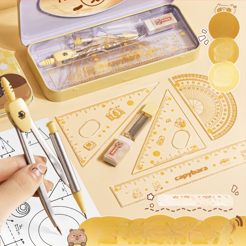 Kaba Bear neljaosaline joonlaudade komplekt õpilastele, mudel KBX-3114, plastikust