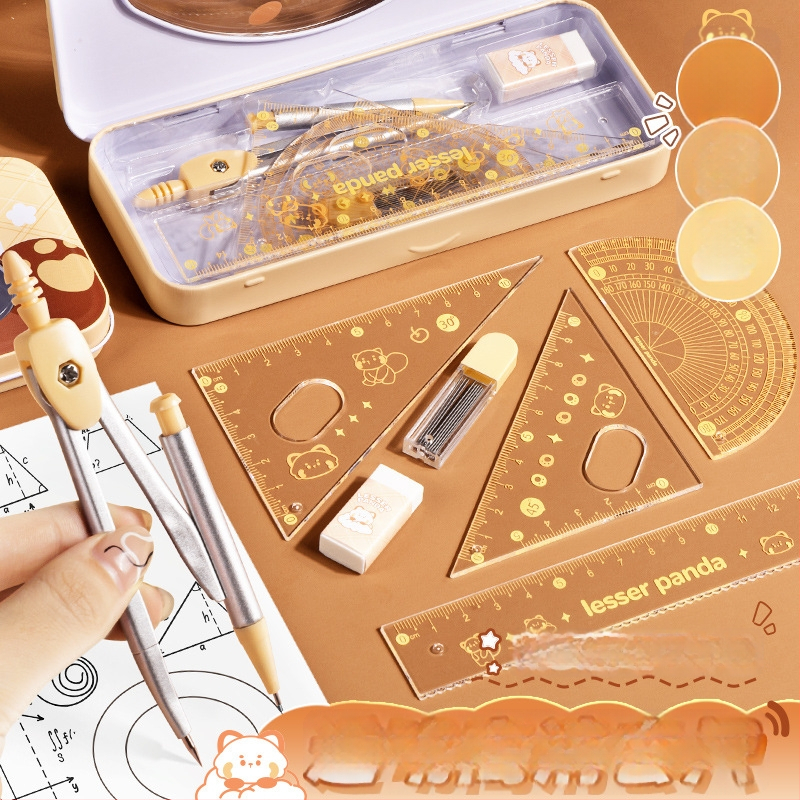 Kaba Bear neljaosaline joonlaudade komplekt õpilastele, mudel KBX-3114, plastikust