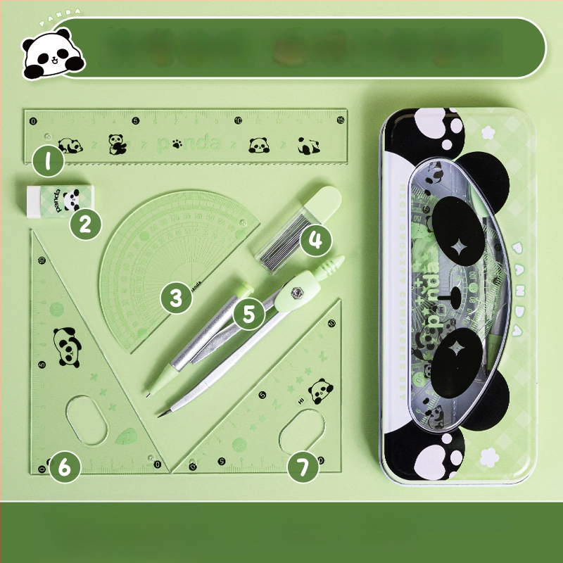 Kaba Bear neljaosaline joonlaudade komplekt õpilastele, mudel KBX-3114, plastikust