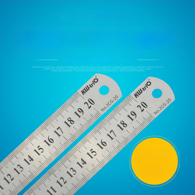 Metallist joonlaud, kahepoolsed skaala, ristkülikukujuline, paksus 0,7–0,8 mm, mudel ZCG-15