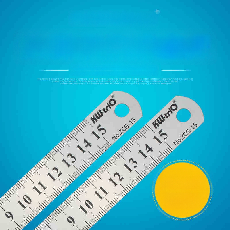 Metallist joonlaud, kahepoolsed skaala, ristkülikukujuline, paksus 0,7–0,8 mm, mudel ZCG-15