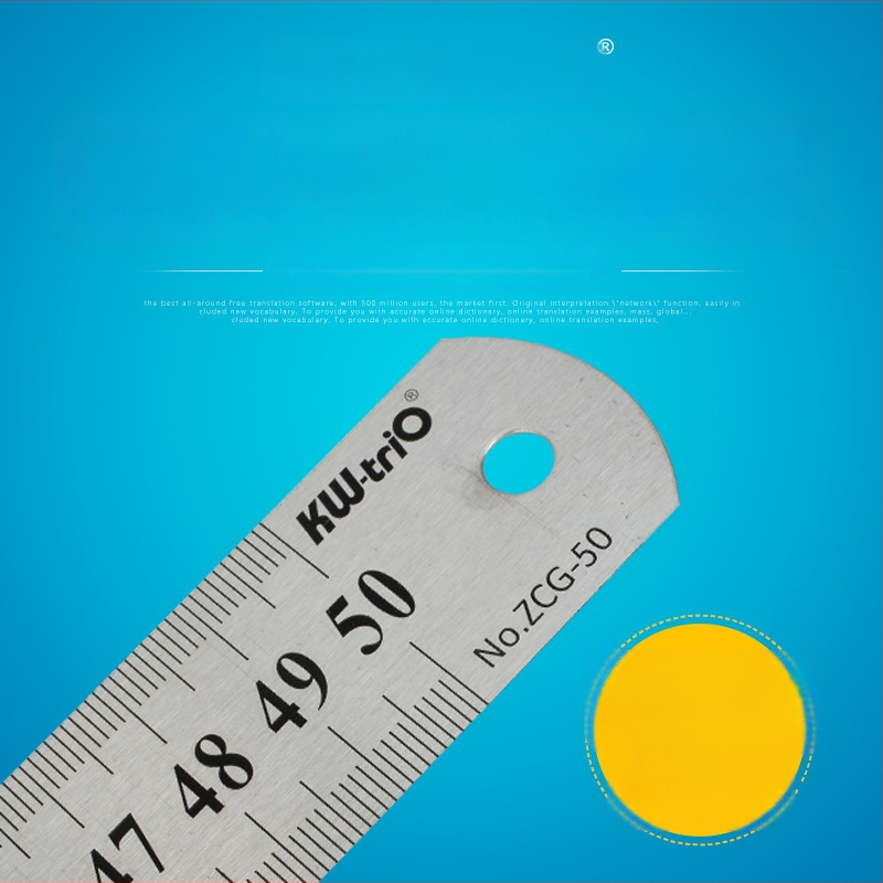 Metallist joonlaud, kahepoolsed skaala, ristkülikukujuline, paksus 0,7–0,8 mm, mudel ZCG-15