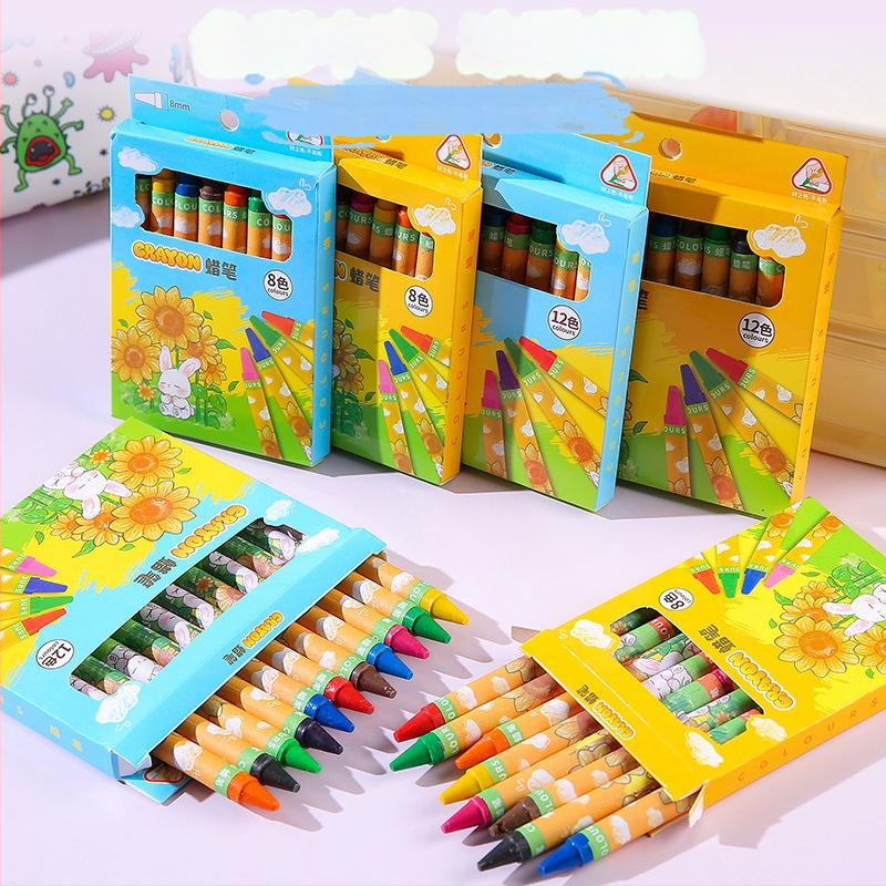 Laste aluspastellide komplekt karbis – mudel a1229, kustutatav, paberist korpus, mitmevärvilised täiteained