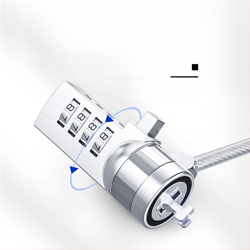4-skaitmenų užraktas su vieliniu trosu nešiojamiesiems, modelis 2005