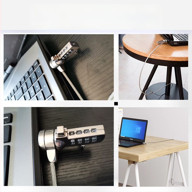 4-skaitmenų užraktas su vieliniu trosu nešiojamiesiems, modelis 2005