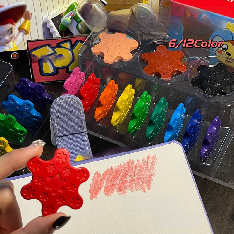 Lillekujulised kriidid maalimiseks — kingitus komplekt, kohandatav, pakend kartongist/plastikust