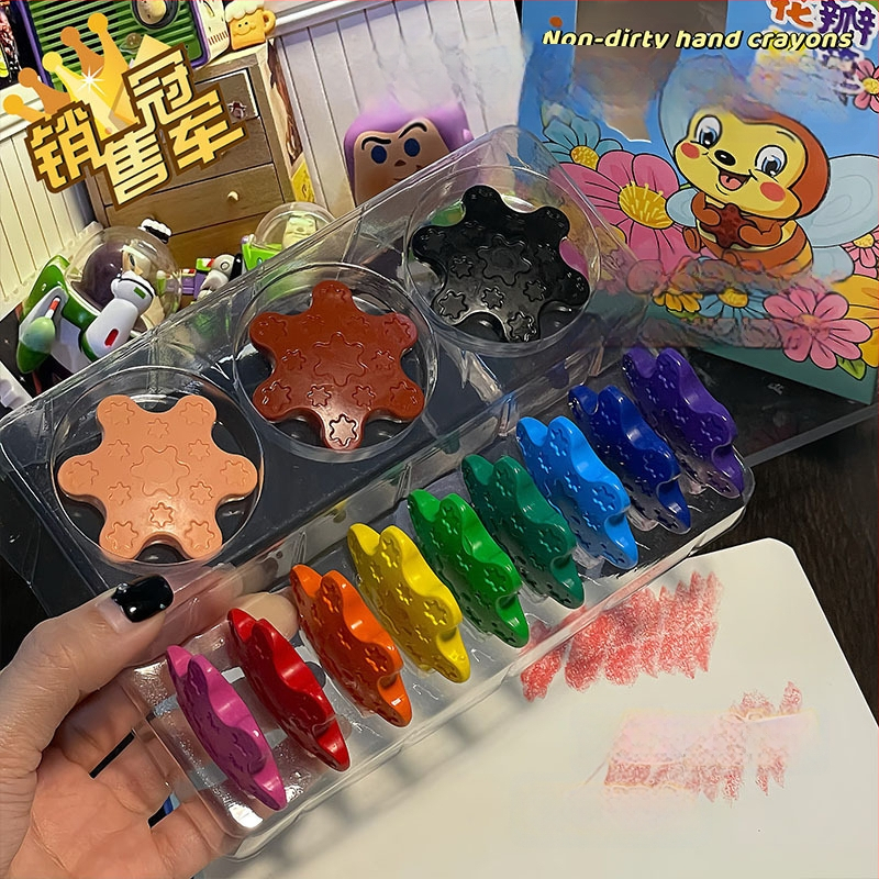 Lillekujulised kriidid maalimiseks — kingitus komplekt, kohandatav, pakend kartongist/plastikust