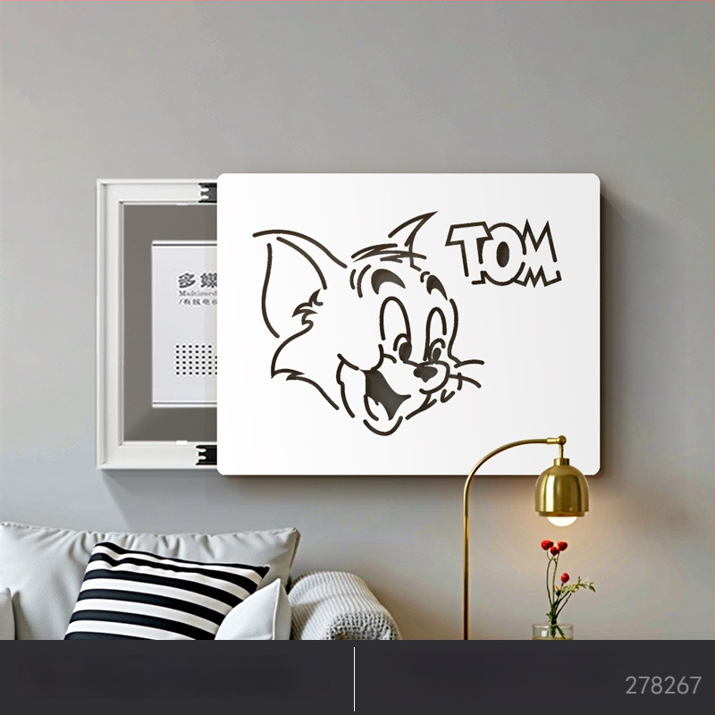 Mõõtmekasti dekoratiivne maal, kaasaegne minimalistlik stiil, raamita, PVC alus, PVC graveering, muster: loomad, multikas