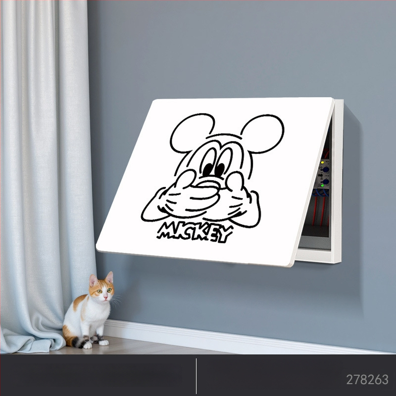 Mõõtmekasti dekoratiivne maal, kaasaegne minimalistlik stiil, raamita, PVC alus, PVC graveering, muster: loomad, multikas