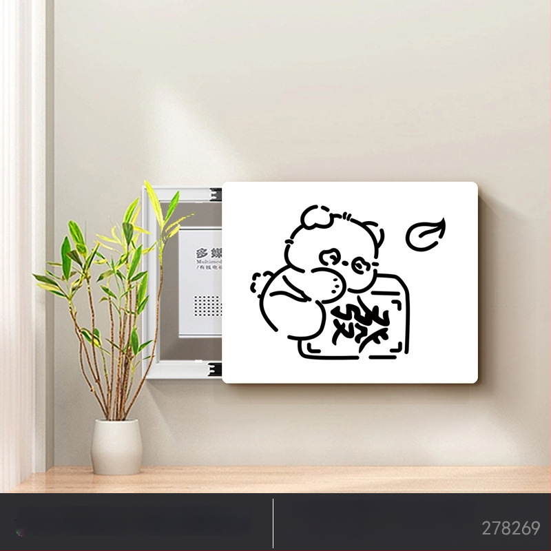 Mõõtmekasti dekoratiivne maal, kaasaegne minimalistlik stiil, raamita, PVC alus, PVC graveering, muster: loomad, multikas