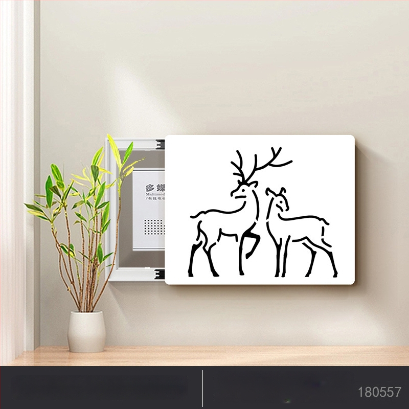 Mõõtmekasti dekoratiivne maal, kaasaegne minimalistlik stiil, raamita, PVC alus, PVC graveering, muster: loomad, multikas