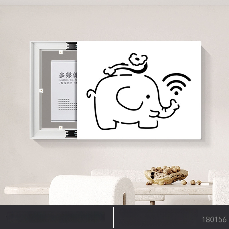 Mõõtmekasti dekoratiivne maal, kaasaegne minimalistlik stiil, raamita, PVC alus, PVC graveering, muster: loomad, multikas