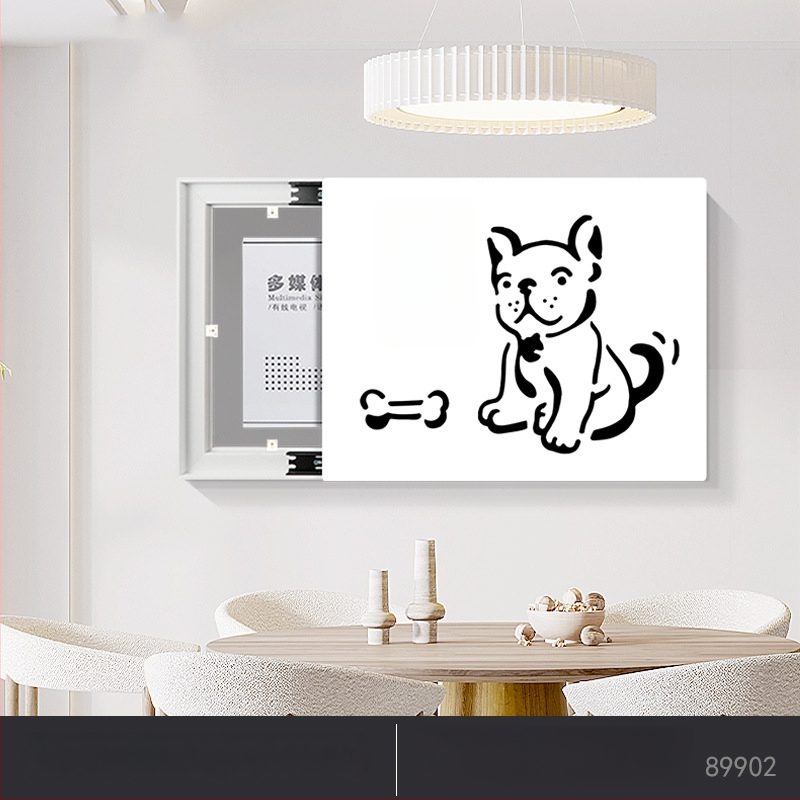 Mõõtmekasti dekoratiivne maal, kaasaegne minimalistlik stiil, raamita, PVC alus, PVC graveering, muster: loomad, multikas