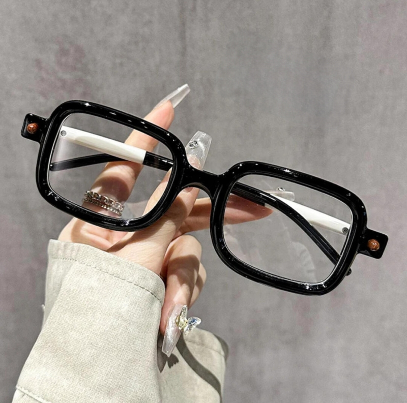 Skaitymo akiniai, pilno rėmo kvadrato dizainas, PC lęšiai, atsparūs radiacijai