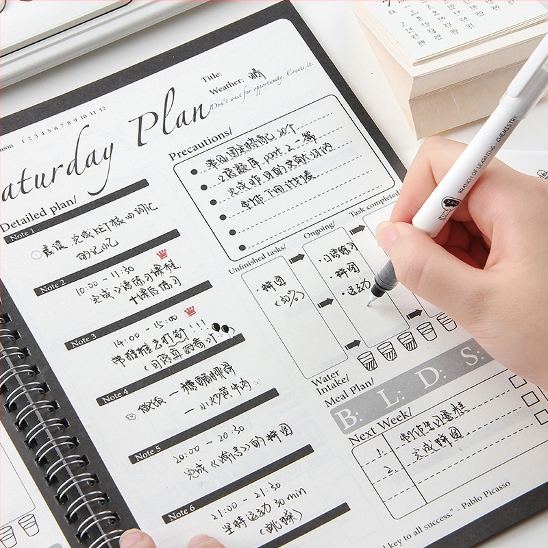 Spiralinė užrašų knygelė, 50 puslapių, popierinis viršelis, kūrybinio stiliaus užrašų knygelė