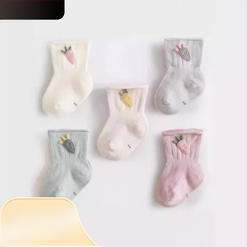 Beebide sokid 0–3 kuu vanustele, kevad-sügis, klass A, hingav puuvill, keskmise pikkusega toru, unisex