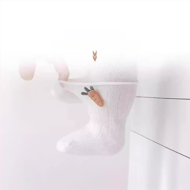 Beebide sokid 0–3 kuu vanustele, kevad-sügis, klass A, hingav puuvill, keskmise pikkusega toru, unisex