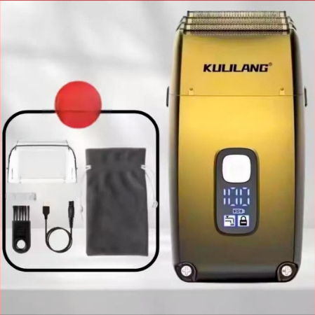 Elektrinis skutimosi įrenginys plikai galvai, trilapė tinklinė skustuvas, įmontuota baterija 2000–4000 mAh, šepetinis variklis, atsparus vandeniui