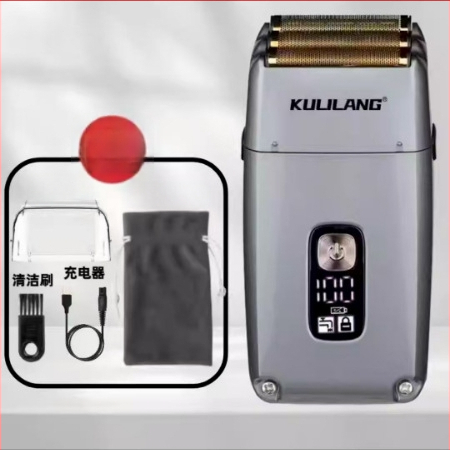 Elektrinis skutimosi įrenginys plikai galvai, trilapė tinklinė skustuvas, įmontuota baterija 2000–4000 mAh, šepetinis variklis, atsparus vandeniui