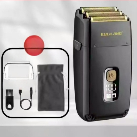 Elektrinis skutimosi įrenginys plikai galvai, trilapė tinklinė skustuvas, įmontuota baterija 2000–4000 mAh, šepetinis variklis, atsparus vandeniui