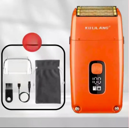 Elektrinis skutimosi įrenginys plikai galvai, trilapė tinklinė skustuvas, įmontuota baterija 2000–4000 mAh, šepetinis variklis, atsparus vandeniui