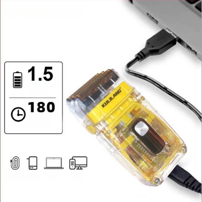 Elektrinis skutimosi įrenginys plikai galvai, trilapė tinklinė skustuvas, įmontuota baterija 2000–4000 mAh, šepetinis variklis, atsparus vandeniui