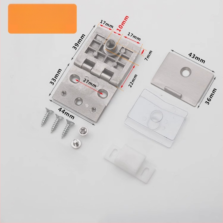 Stiklo durelių vyriukai vitrininėms spintelėms, cinko lydinys, šlifuotas ir blizgus paviršius, modernus minimalistinis stilius, vienpusiška ir dvipusė montavimas