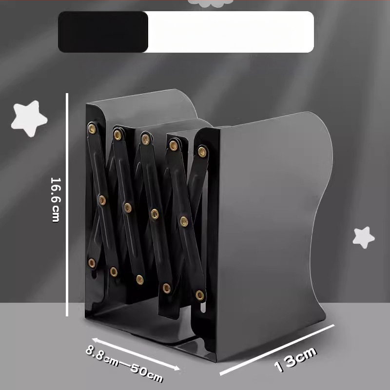 Taastatav metallist raamatuhoidja lauale koos lauaorganisaatori ja pliiatsikotiga, mudel 8866