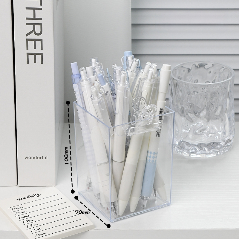 Darbalaukio akrilo kosmetikos laikiklis – antakių pieštukų demonstravimas ir akių šešėlių šepetėlių saugojimas