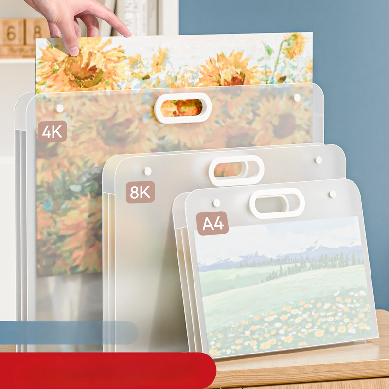 Piešimo albumo saugojimo rinkinys su dėklais ir saugojimo krepšeliu (Medžiaga: PP; IP leidimas: Ne)