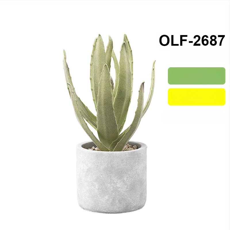 Retro dirbtinis kaktusas bonsai betono vazonėlyje biurui • Prekės ženklas Olif • Medžiaga PU • Amatas: Kita • Tipas: Kaktusas