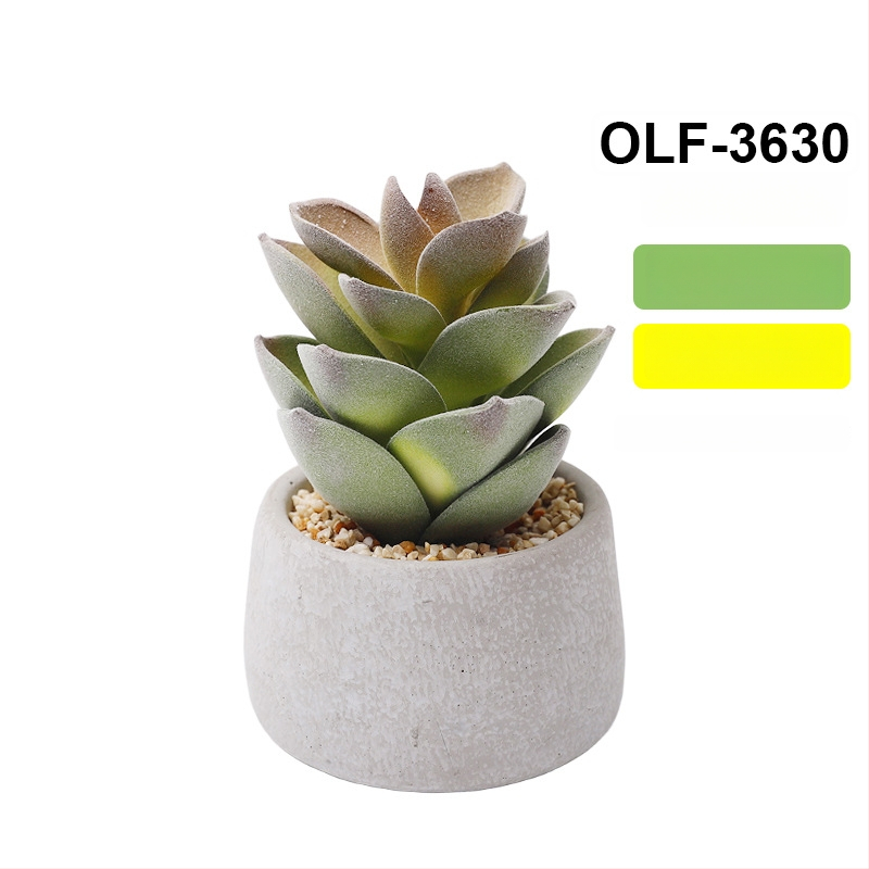 Retro dirbtinis kaktusas bonsai betono vazonėlyje biurui • Prekės ženklas Olif • Medžiaga PU • Amatas: Kita • Tipas: Kaktusas