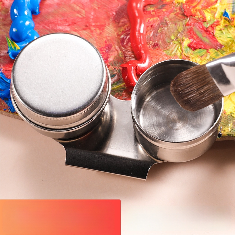 Nerezová oceľová nádoba na miešanie olejových farieb – kruhový tvar, značky Surada