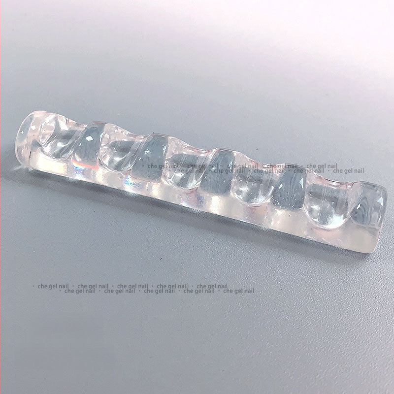 Japonų stiliaus nagų dailės laikiklis iš storojo mišinio, storesnis ir platesnis dizainas, 5 skyriai kristalų juostoms laikyti; Prekės ženklas: che gel; Neto turinys: 0.5; Licencijuota privata etikete: Taip