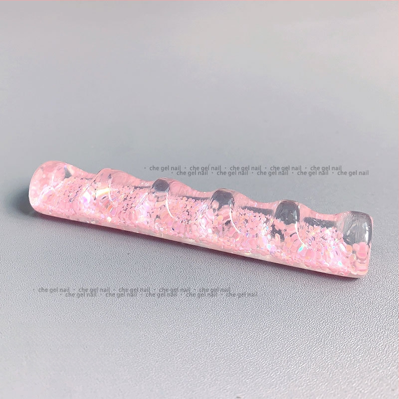 Japonų stiliaus nagų dailės laikiklis iš storojo mišinio, storesnis ir platesnis dizainas, 5 skyriai kristalų juostoms laikyti; Prekės ženklas: che gel; Neto turinys: 0.5; Licencijuota privata etikete: Taip