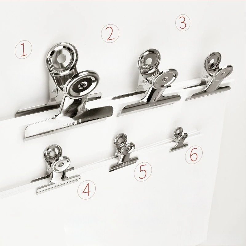 Deli didelis nerūdijančio plieno klipsas – metalo dokumentų klipsas, modeliai 9520–9526