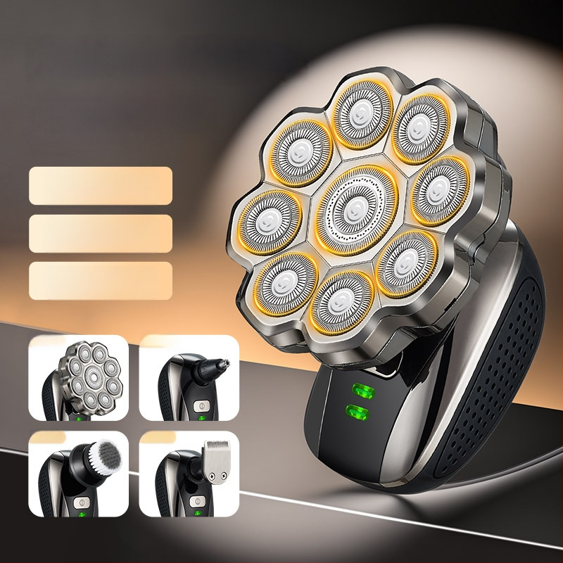 Elektriskais skuveklis plikām galvām ar plūstošu riņķveida galvu, pilnīgi mazgājamā visa ķermeņa, modelis 310, iebūvētā baterija 500–800 mAh, darbības laiks 60+ min