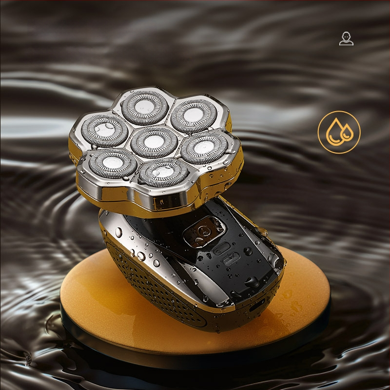 Elektriskais skuveklis plikām galvām ar plūstošu riņķveida galvu, pilnīgi mazgājamā visa ķermeņa, modelis 310, iebūvētā baterija 500–800 mAh, darbības laiks 60+ min