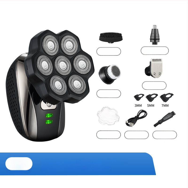 Elektriskais skuveklis plikām galvām ar plūstošu riņķveida galvu, pilnīgi mazgājamā visa ķermeņa, modelis 310, iebūvētā baterija 500–800 mAh, darbības laiks 60+ min